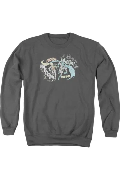 Gildan Dc Comics Action Duo Adult Crewneck Sweatshirt In Pink