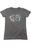 Gildan Dc Comics Action Duo Short Sleeve Womens Tee / T-shirt In Pink