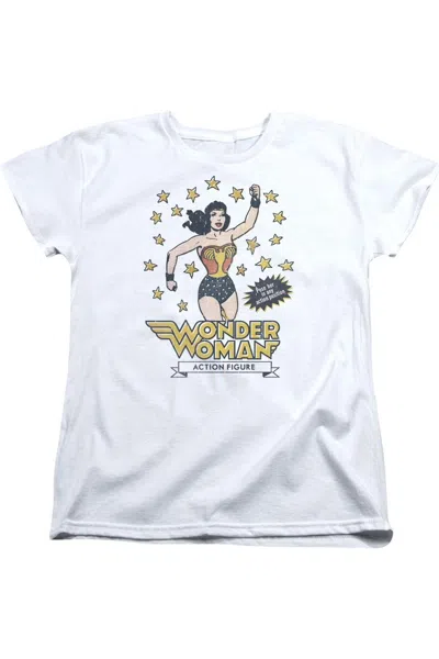 Gildan Dc Comics Action Figure Short Sleeve Womens Tee / T-shirt In White
