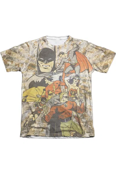 Gildan Dc Comics All Stars Adult Poly/cotton Short Sleeve Tee / T-shirt In White