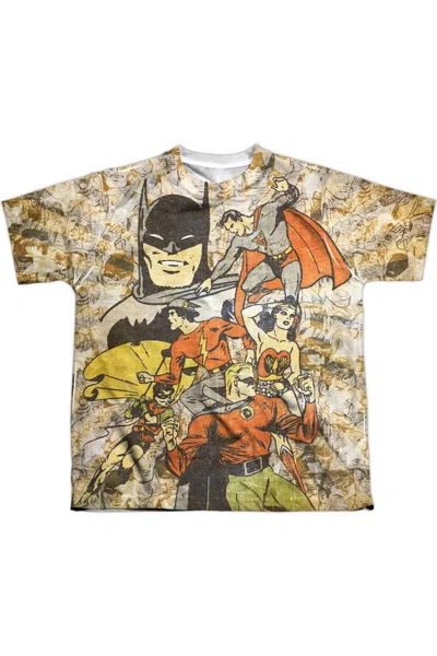 Gildan Kids' Dc Comics All Stars Short Sleeve Youth Poly Crew Tee / T-shirt In Multi