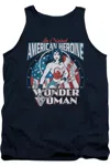 Gildan Dc Comics American Heroine Adult Tank Top In Blue