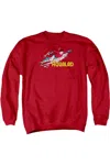Gildan Dc Comics Aqualad Adult Crewneck Sweatshirt In Red