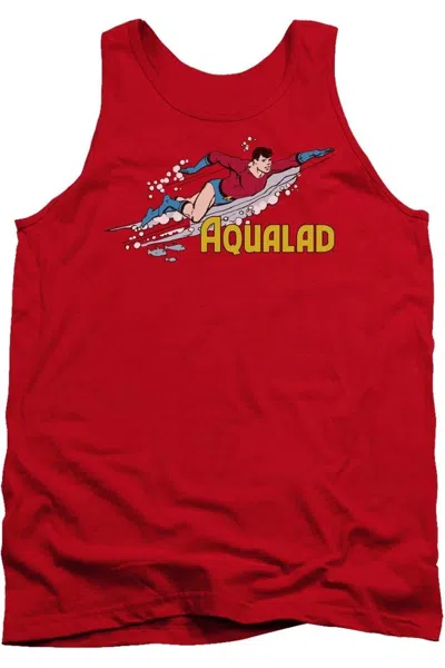 Gildan Dc Comics Aqualad Adult Tank Top In Red
