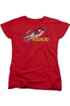 Gildan Dc Comics Aqualad Short Sleeve Womens Tee / T-shirt In Red