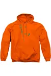 Gildan Dc Comics Aquaman Min Adult Pull Over Hoodie / Hooded Sweatshirt In Orange