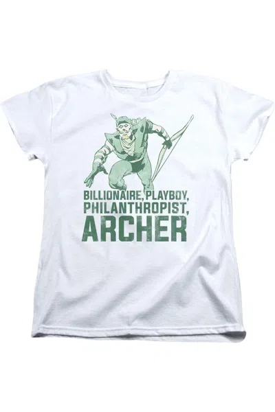 Gildan Dc Comics Archer Short Sleeve Womens Tee / T-shirt In White