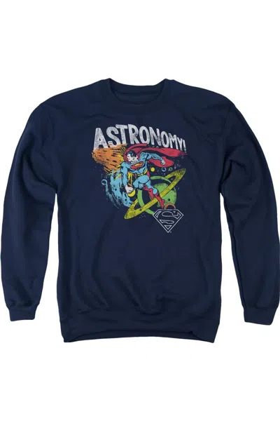 Gildan Dc Comics Astronomy Adult Crewneck Sweatshirt In Blue