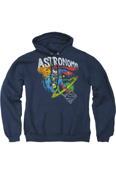 Gildan Dc Comics Astronomy Adult Pull Over Hoodie / Hooded Sweatshirt In Blue
