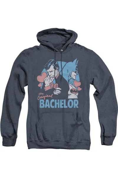 Gildan Dc Comics Bachelor Adult Heather Hoodie / Hooded Sweatshirt In Blue