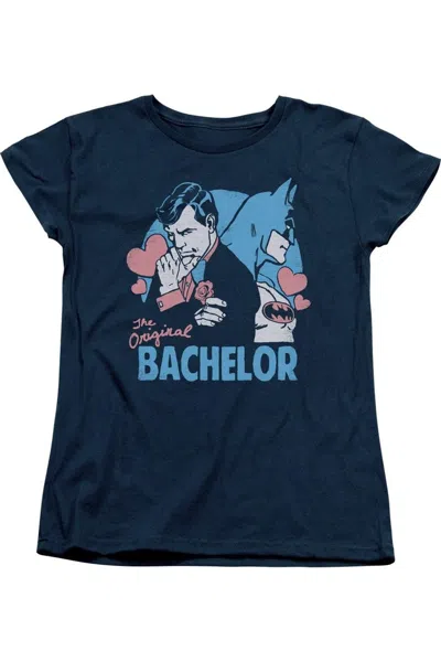 Gildan Dc Comics Bachelor Short Sleeve Womens Tee / T-shirt In Blue