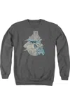 Gildan Dc Comics Batgirl Biker Adult Crewneck Sweatshirt In Pink