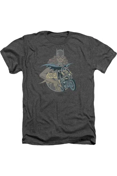 Gildan Dc Comics Batgirl Biker Adult Heather Tee / T-shirt In Gray