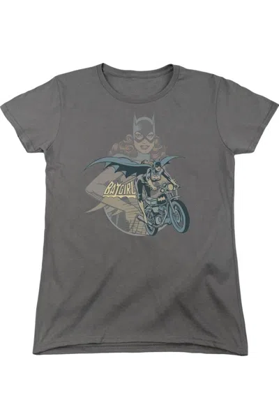 Gildan Dc Comics Batgirl Biker Short Sleeve Womens Tee / T-shirt In Pink