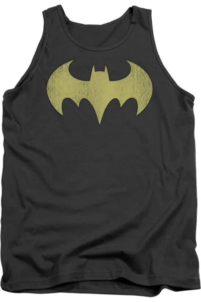 Gildan Dc Comics Batgirl Logo Distressed Adult Tank Top In Black