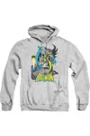 Gildan Dc Comics Batman Heroic Trio Adult Pull Over Hoodie / Hooded Sweatshirt In Multi