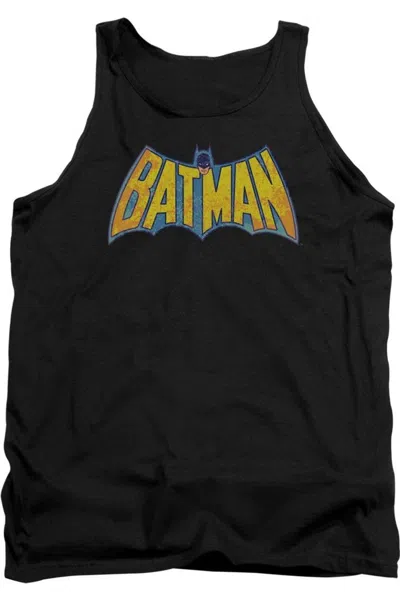 Gildan Dc Comics Batman Neon Distress Logo Adult Tank Top In Black