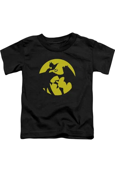 Gildan Kids' Dc Comics Batman Spotlight Short Sleeve Youth Tee / T-shirt In Black