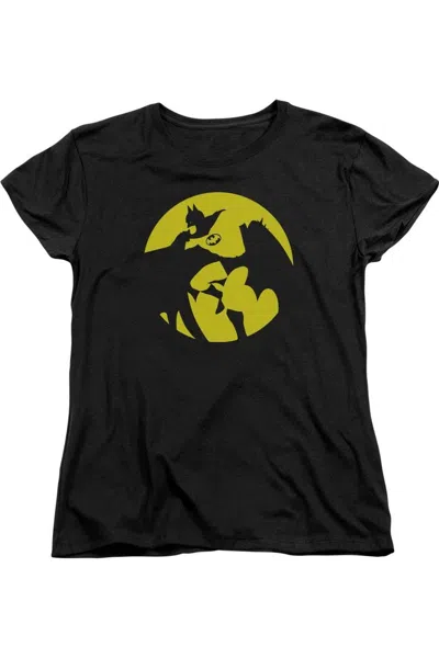 Gildan Dc Comics Batman Spotlight Short Sleeve Womens Tee / T-shirt In Black