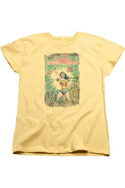Gildan Dc Comics Besieged Cover Short Sleeve Womens Tee / T-shirt In Yellow