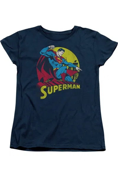 Gildan Dc Comics Big Blue Short Sleeve Womens Tee / T-shirt