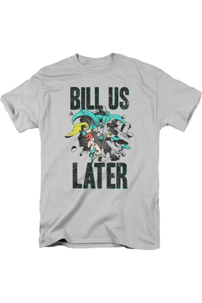 Gildan Dc Comics Bill Us Later Short Sleeve Adult Tee / T-shirt In Silver