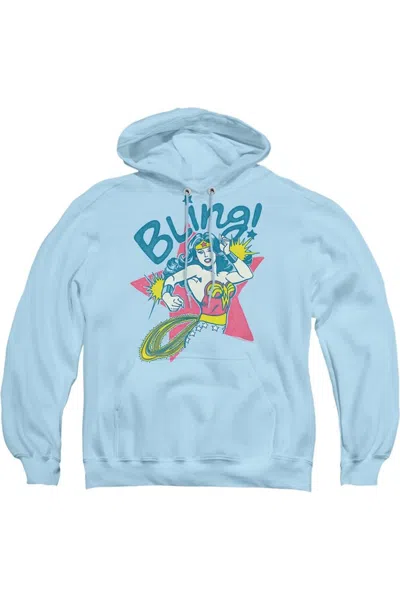 Gildan Dc Comics Bling Adult Pull Over Hoodie / Hooded Sweatshirt In Blue