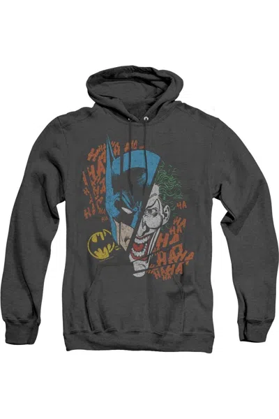 Gildan Dc Comics Broken Visage Adult Heather Hoodie / Hooded Sweatshirt In Black