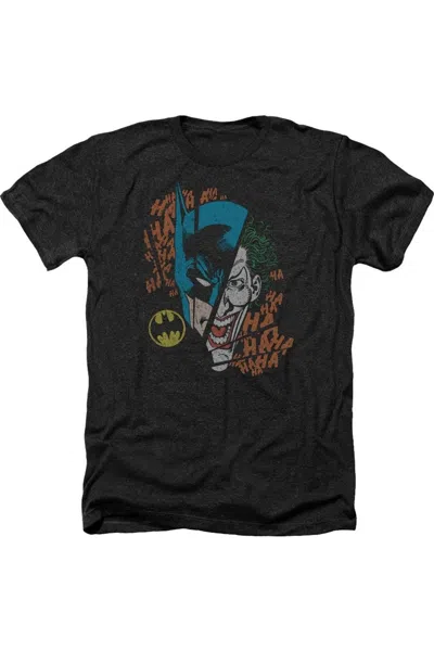 Gildan Dc Comics Broken Visage Adult Heather Tee / T-shirt In Black
