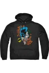 Gildan Dc Comics Broken Visage Adult Pull Over Hoodie / Hooded Sweatshirt In Black