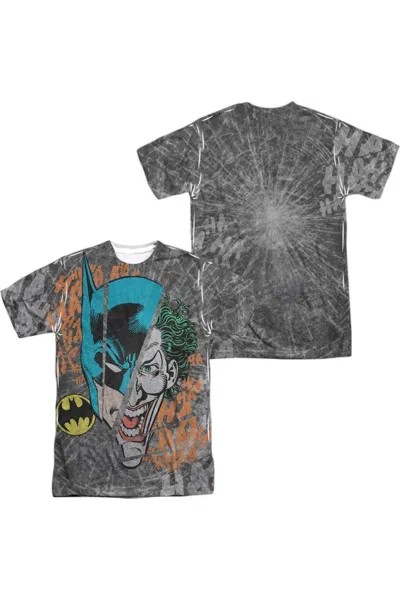 Gildan Dc Comics Broken Visage (front/back Print) Short Sleeve Adult 100% Poly Crew Tee / T-shirt In White