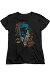 Gildan Dc Comics Broken Visage Short Sleeve Womens Tee / T-shirt In Black