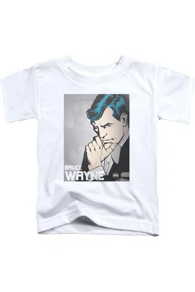 Gildan Kids' Dc Comics Bruce Wayne Short Sleeve Juvenile Tee / T-shirt In White