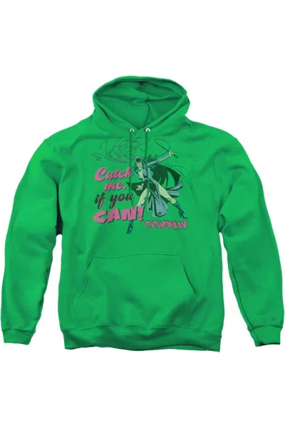 Gildan Dc Comics Catch Me Adult Pull Over Hoodie / Hooded Sweatshirt In Green