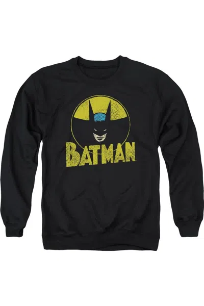 Gildan Dc Comics Circle Bat Adult Crewneck Sweatshirt In Black