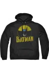 Gildan Dc Comics Circle Bat Adult Pull Over Hoodie / Hooded Sweatshirt In Black