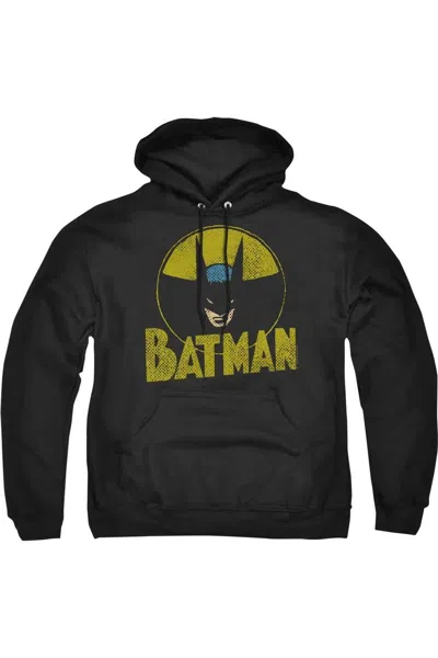 Gildan Dc Comics Circle Bat Adult Pull Over Hoodie / Hooded Sweatshirt In Black