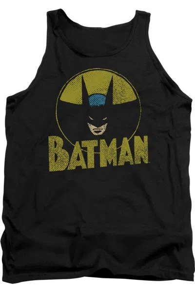 Gildan Dc Comics Circle Bat Adult Tank Top In Black
