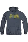 Gildan Dc Comics Classic Batman Logo Adult Heather Hoodie / Hooded Sweatshirt In Blue