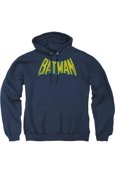 Gildan Dc Comics Classic Batman Logo Adult Pull Over Hoodie / Hooded Sweatshirt In Blue