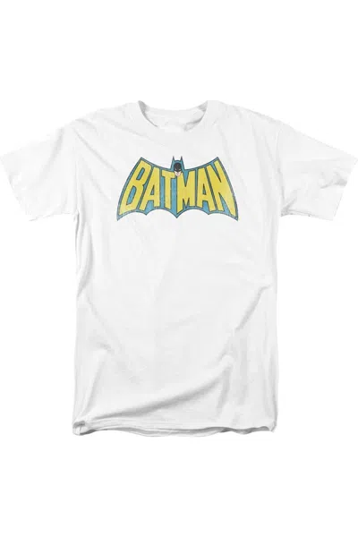Gildan Dc Comics Classic Batman Logo Short Sleeve Adult Tee / T-shirt In White
