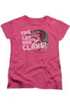 Gildan Dc Comics Claws Short Sleeve Womens Tee / T-shirt In Pink
