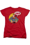 Gildan Dc Comics Coal Short Sleeve Womens Tee / T-shirt In Red