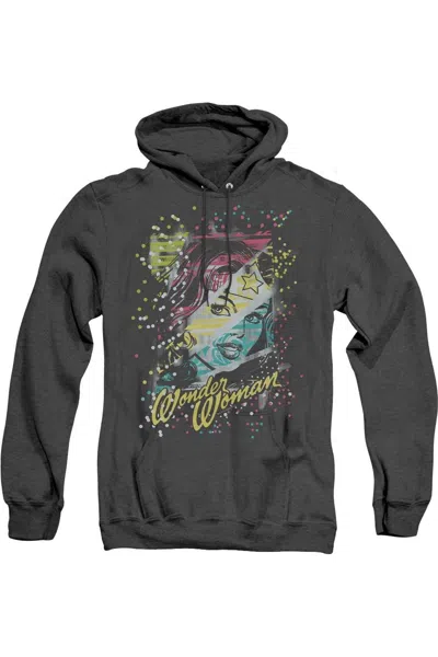 Gildan Dc Comics Color Block Adult Heather Hoodie / Hooded Sweatshirt In Black