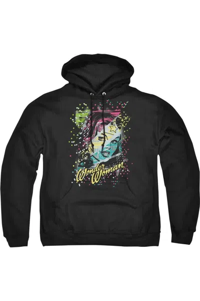 Gildan Dc Comics Color Block Adult Pull Over Hoodie / Hooded Sweatshirt In Black