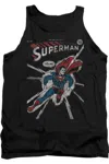 Gildan Dc Comics Cover Me Adult Tank Top In Black