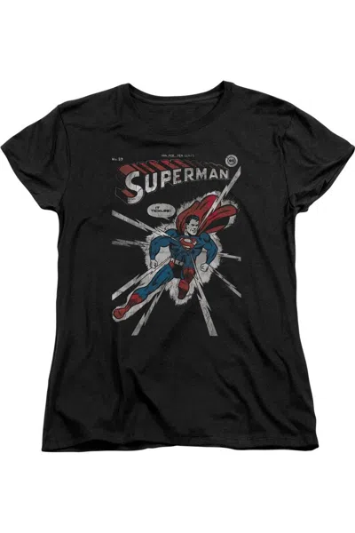 Gildan Dc Comics Cover Me Short Sleeve Womens Tee / T-shirt In Black