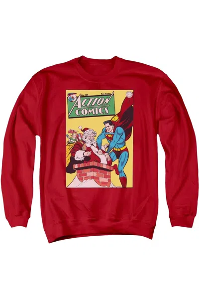 Gildan Dc Comics Cover No. 105 Adult Crewneck Sweatshirt In Red