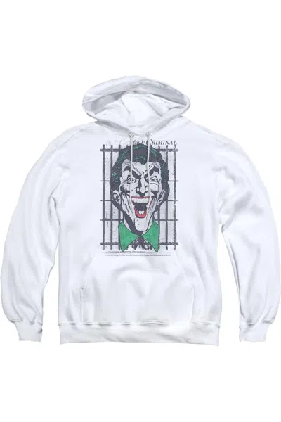 Gildan Dc Comics Criminal Adult Pull Over Hoodie / Hooded Sweatshirt In White
