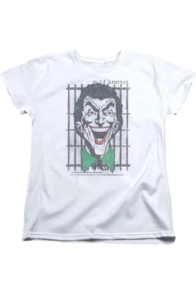 Gildan Dc Comics Criminal Short Sleeve Womens Tee / T-shirt In White